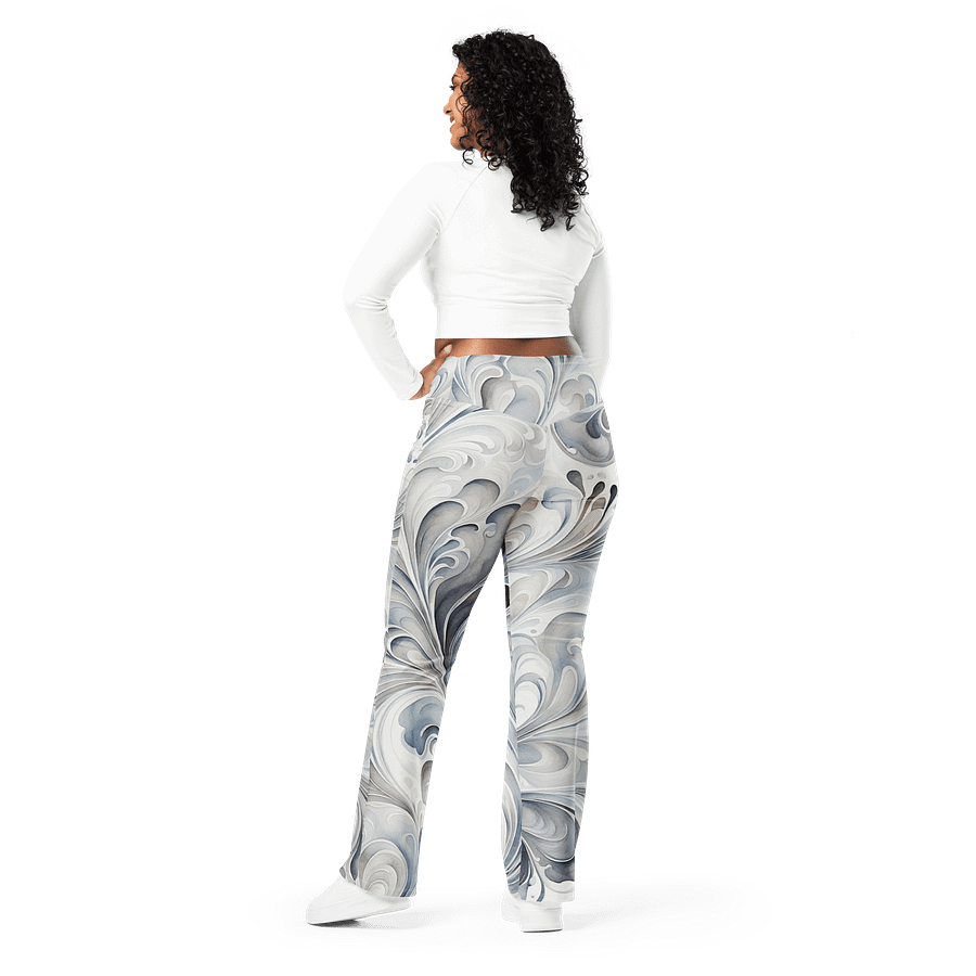 Gray Fractals Flare Leggings product image (4)