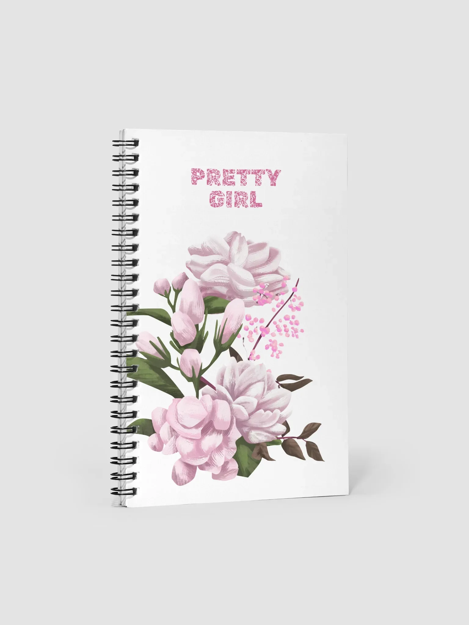 Pretty Girl Floral Spiral Notebook product image (1)