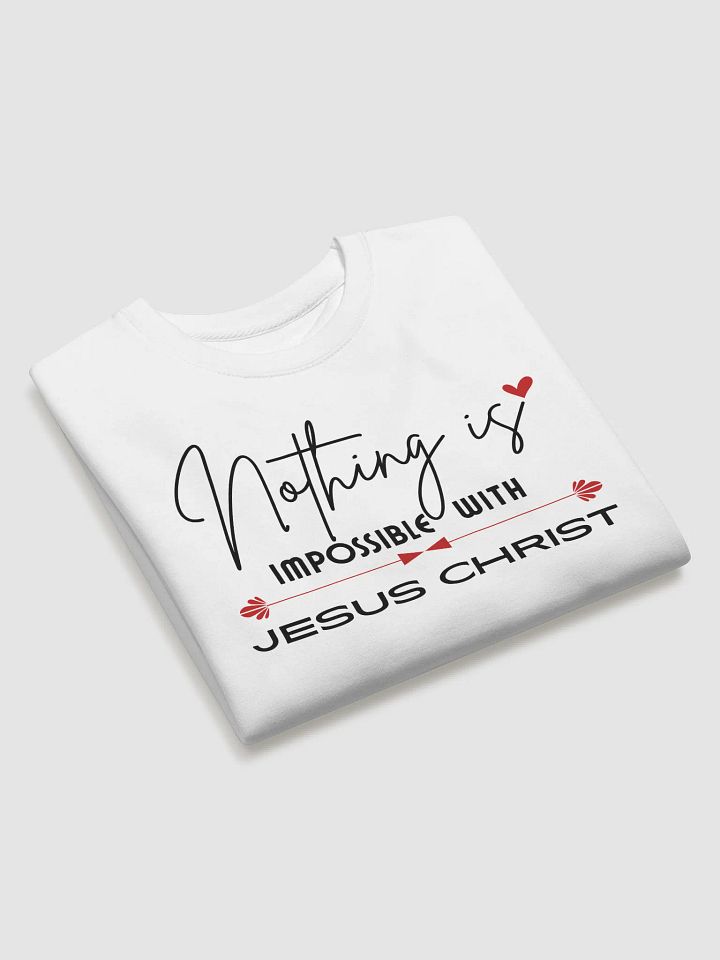 Nothing Is Impossible With Jesus Christ, Heritage Sweater product image (7)