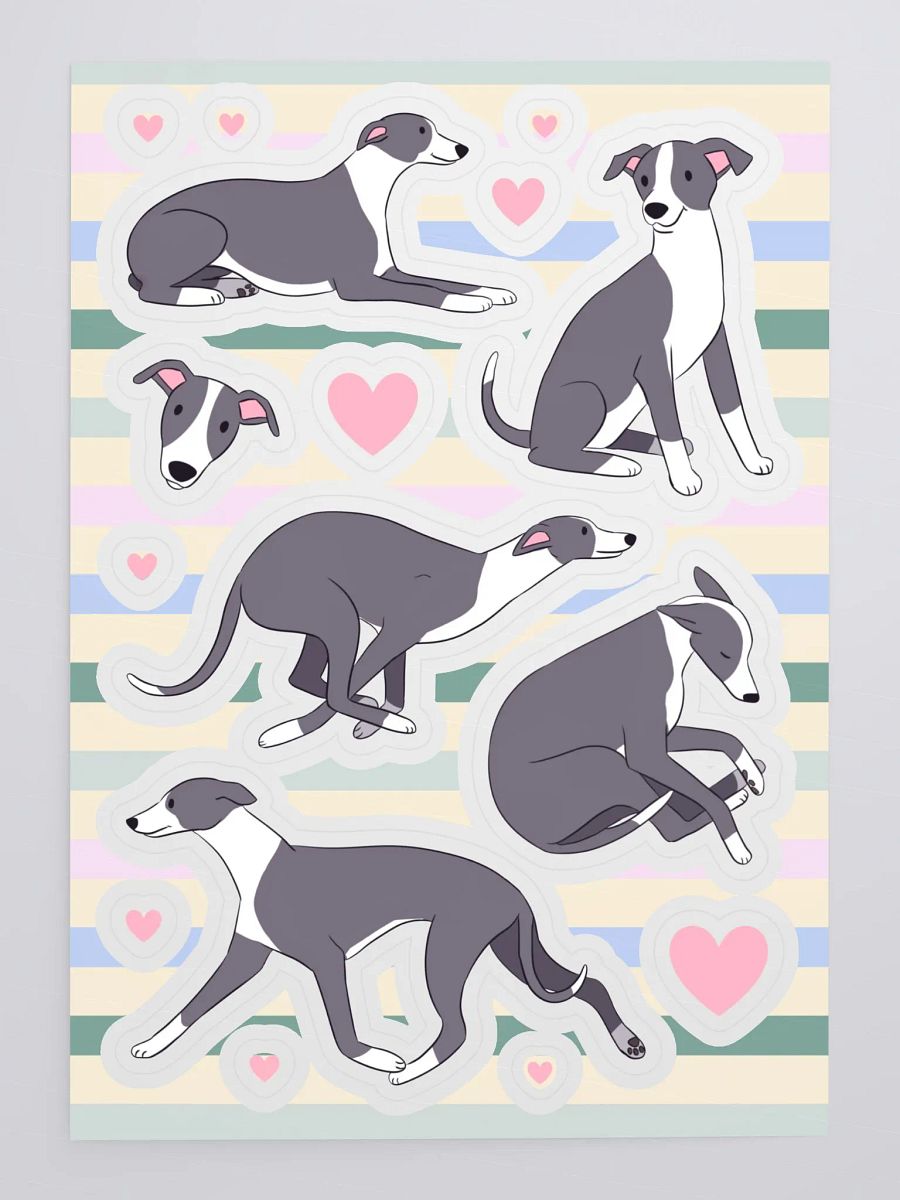Whippet Love Sticker Sheet product image (4)