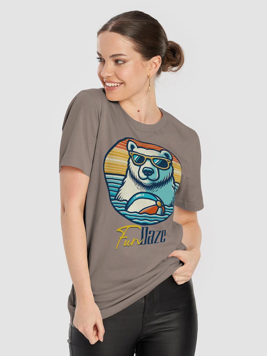 Fun daze polar bear tshirt, summer beach shirt, retro beach vibes tee, funny animal shirt, chill vibes tee, playful vacation shirt, beach day shirt product image (5)