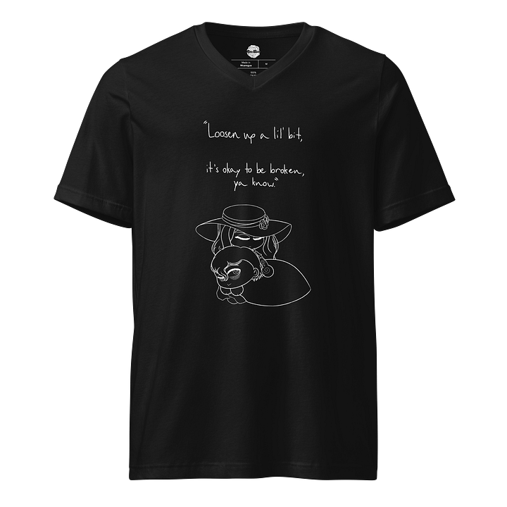 Corvin Quote V-Neck Tee (with white text) product image (1)