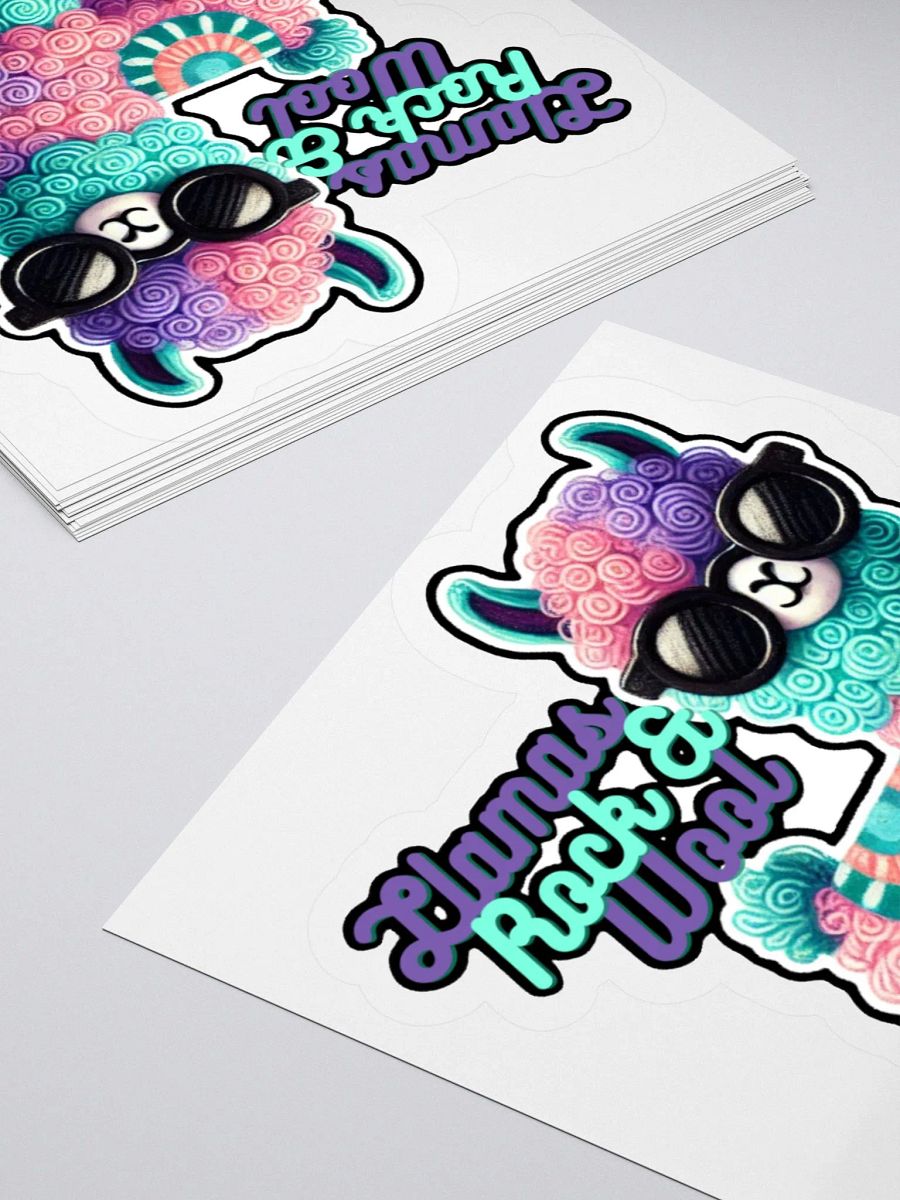 Llamas Rock & Wool (Kiss Cut Stickers) product image (2)
