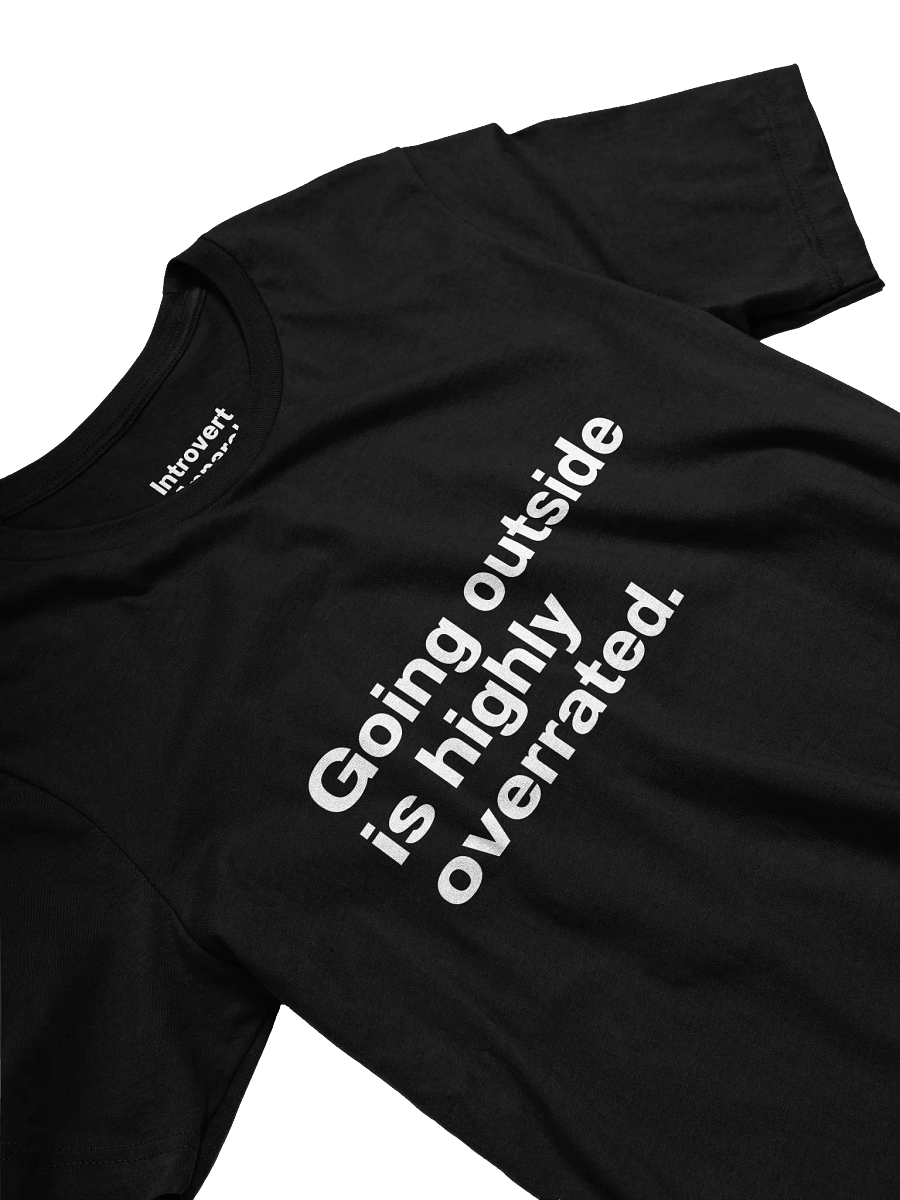 Going outside is highly overrated. Unisex T-Shirt product image (30)