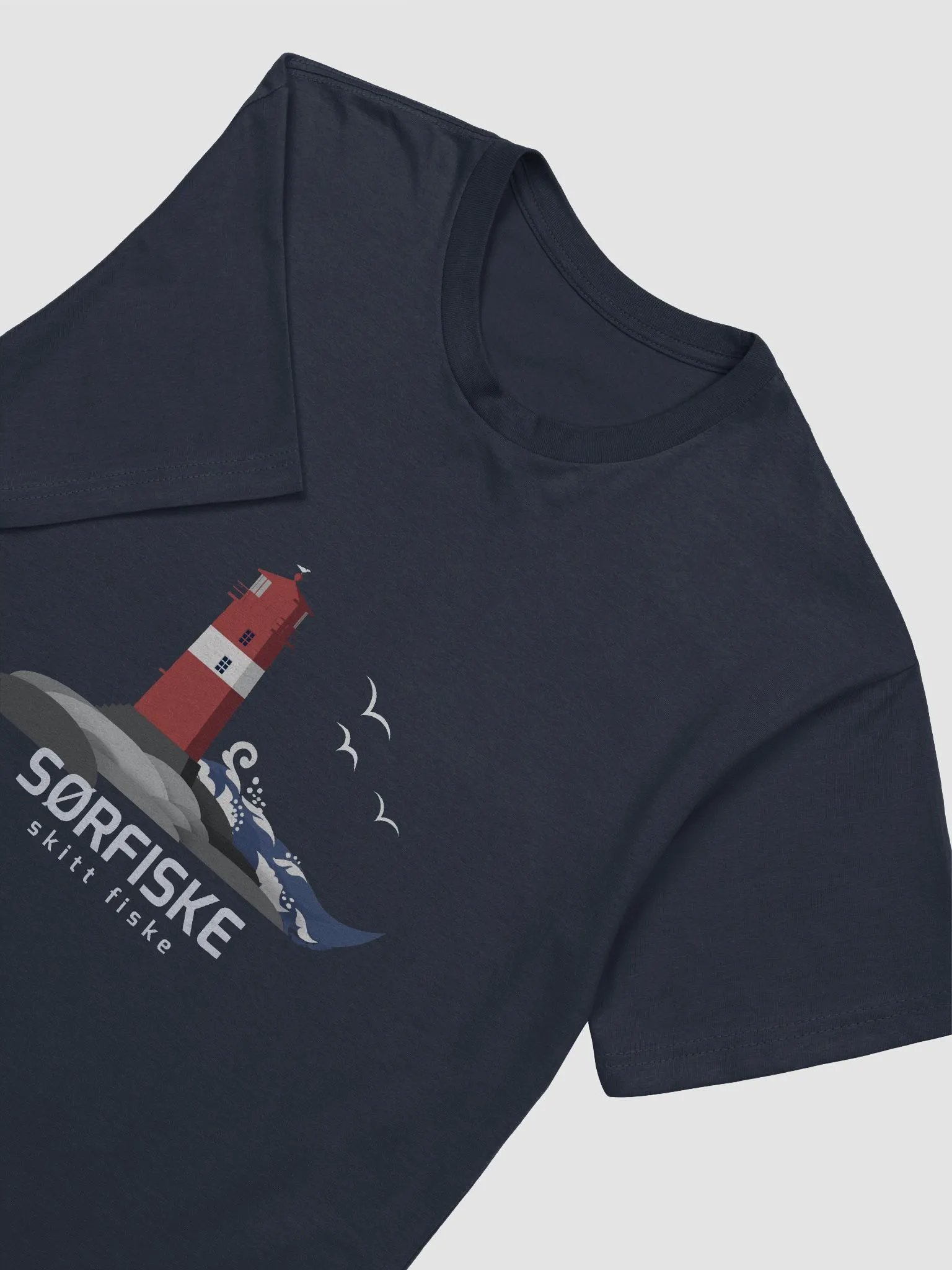 Sørfiske T-Skjorte Navy Blå - Stor Logo Bryst product image (3)
