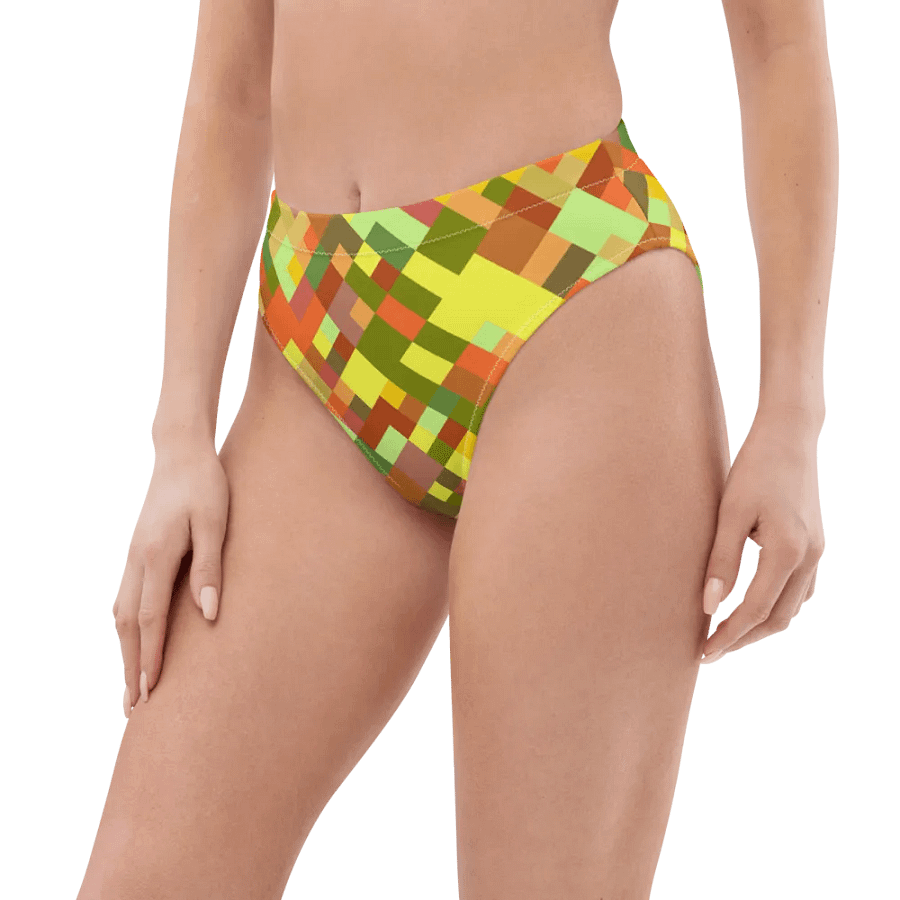 Colorful Mosaic Pattern Design High Waisted Bikini Bottom - v2 product image (7)