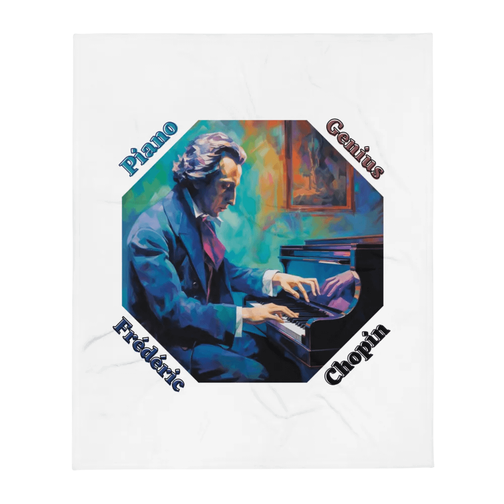 Frédéric Chopin [Playing Piano] - Piano Genius | Blanket product image (1)