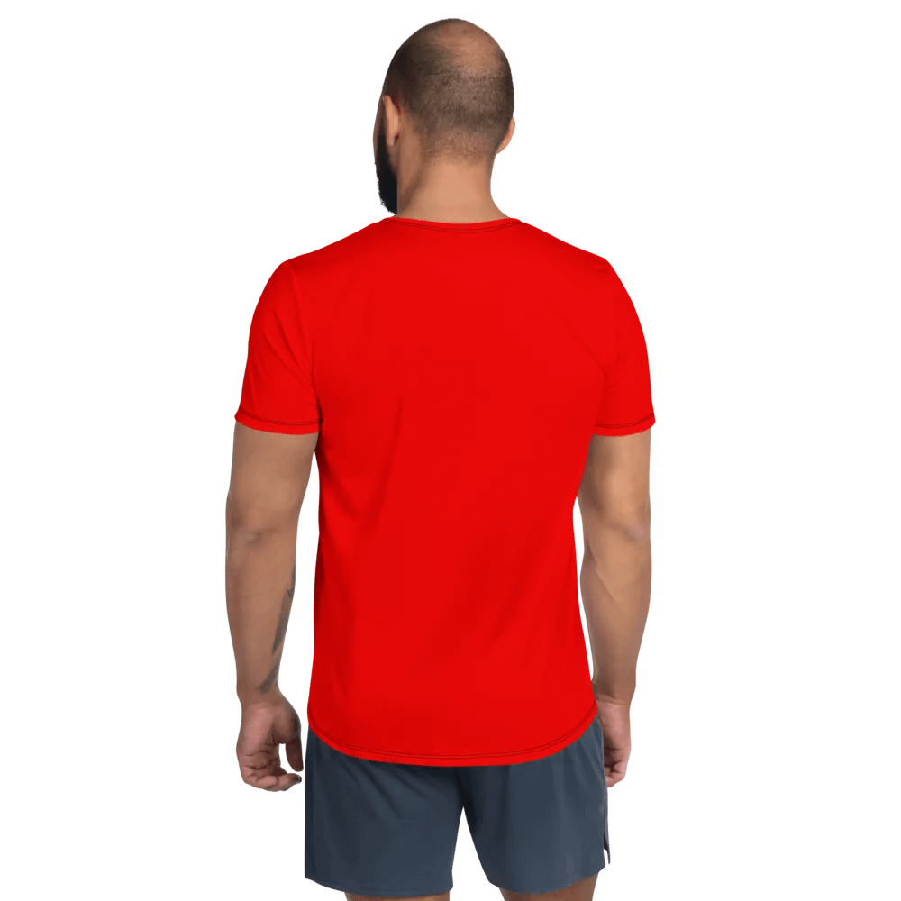 Plain Color Red Athletic T-Shirt product image (2)