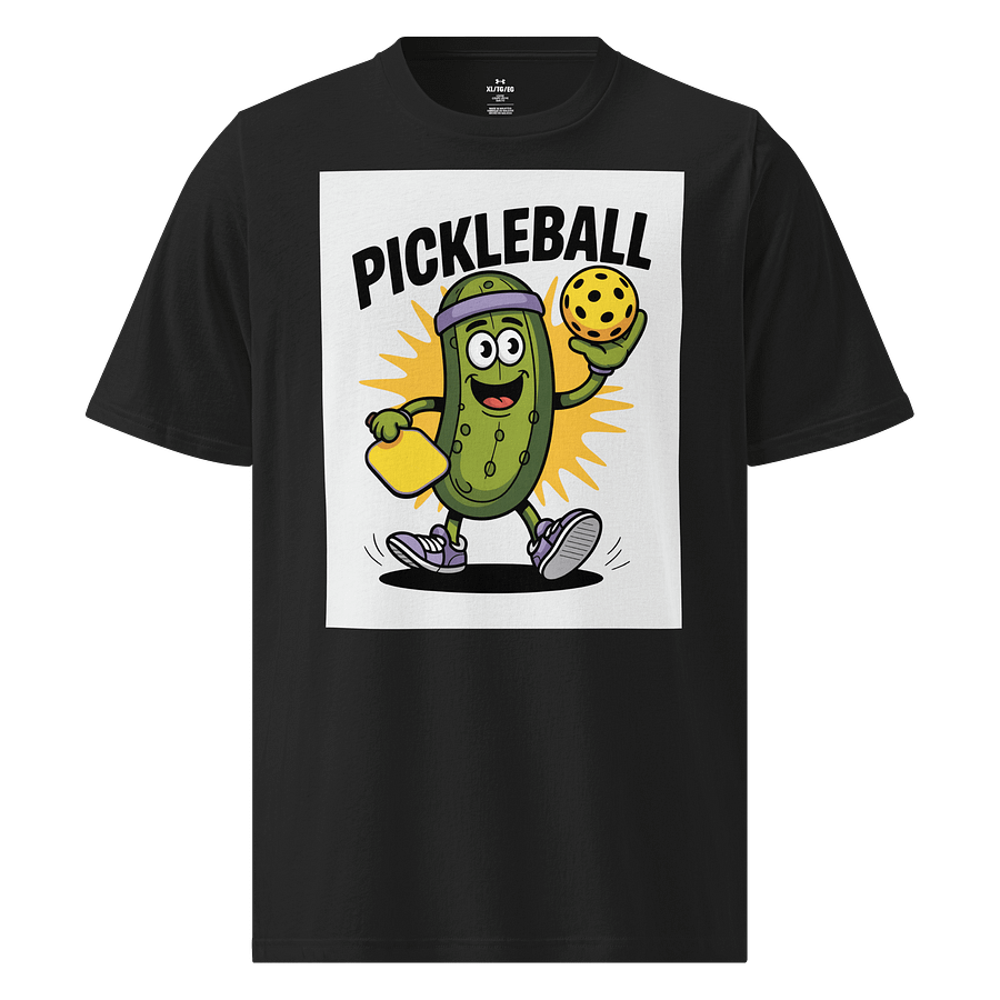 Pickleball Fun T-Shirt – Happy Dill Pickle Sports Cartoon product image (1)