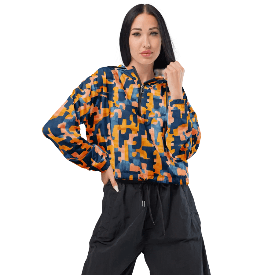 Flowing Shapes | Women's Cropped Windbreaker product image (1)