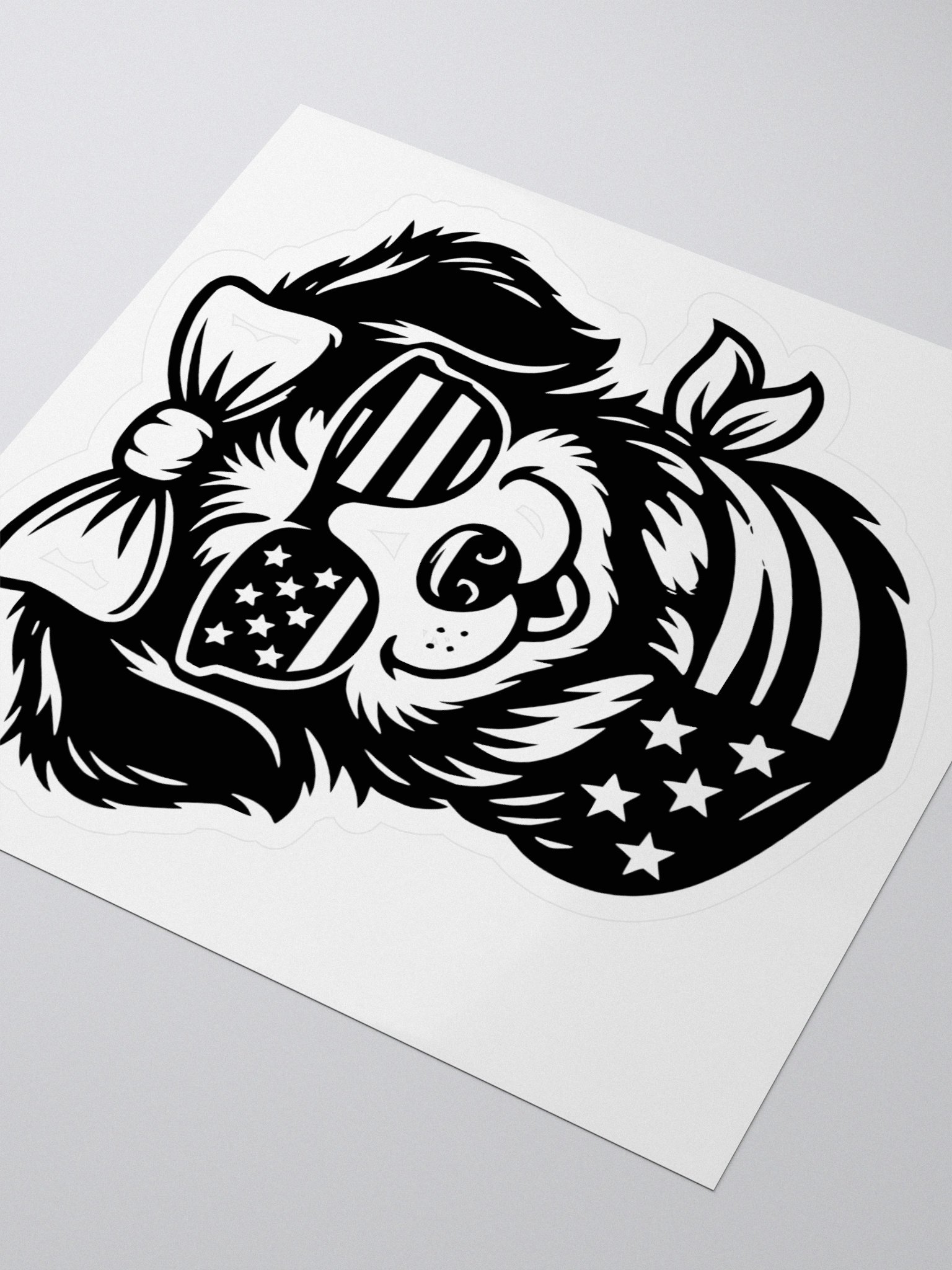 Flirty Patriotic Pup in Bandana | Border Collie Sticker product image (3)