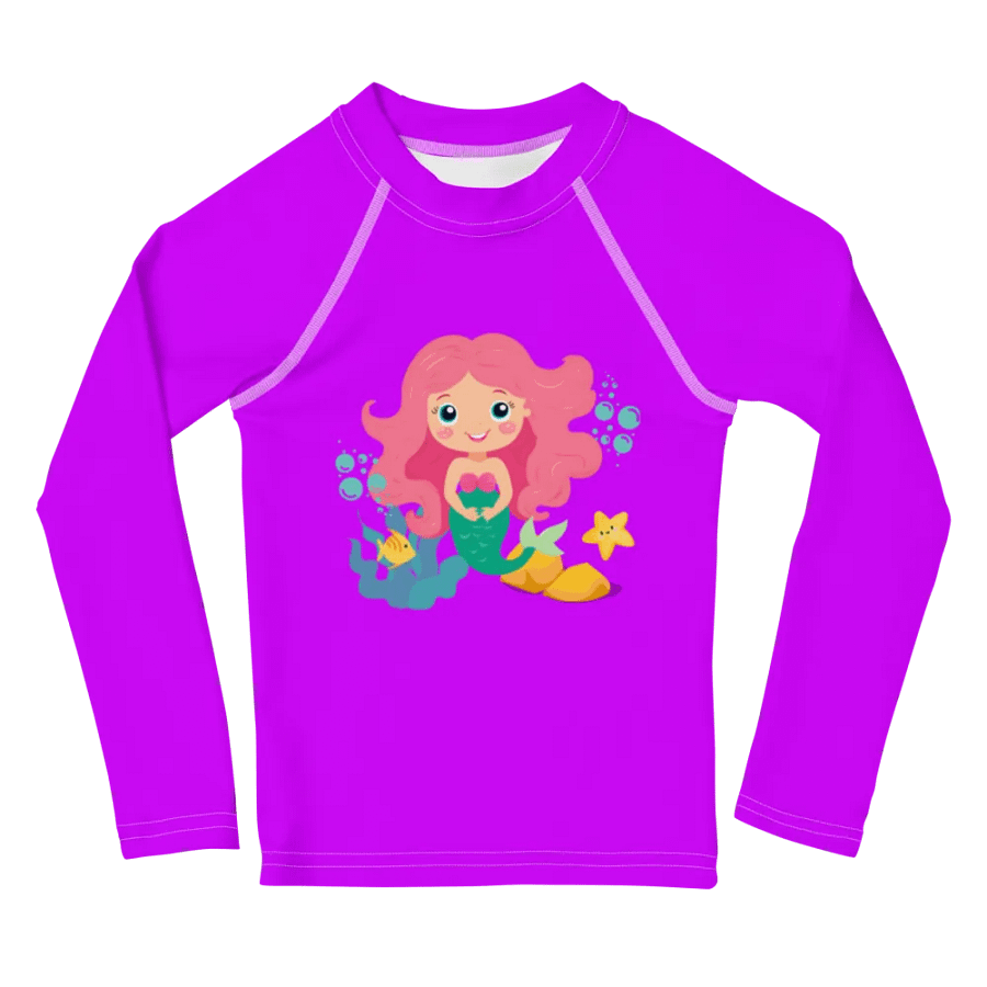 Mermaid Magic Kids Rash Guard product image (1)