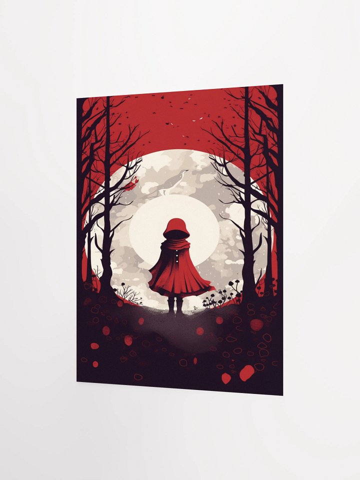 Dark Red Ridding Hood Matte Unframed Wall Art Paper Canvas product image (5)