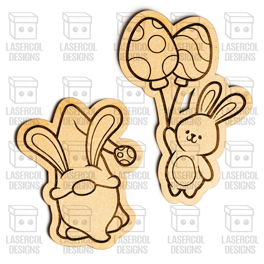 Easter Bunny Paint Kit DIY Cut Outs Set 5 - Laser Cut Files product image (4)