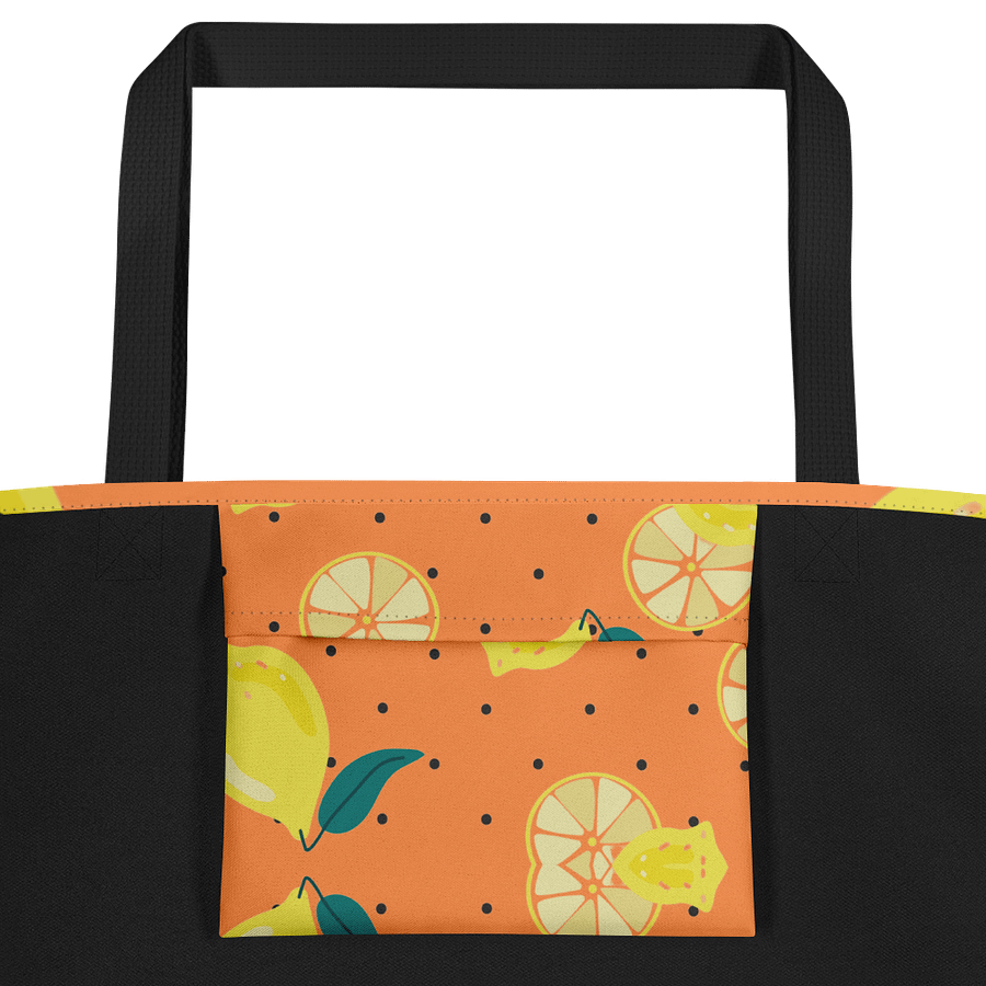 Lemon Tote Bag – Fresh All-Over Print Fruit Bag for Summer, Aesthetic Market Tote for Citrus Lovers product image (2)