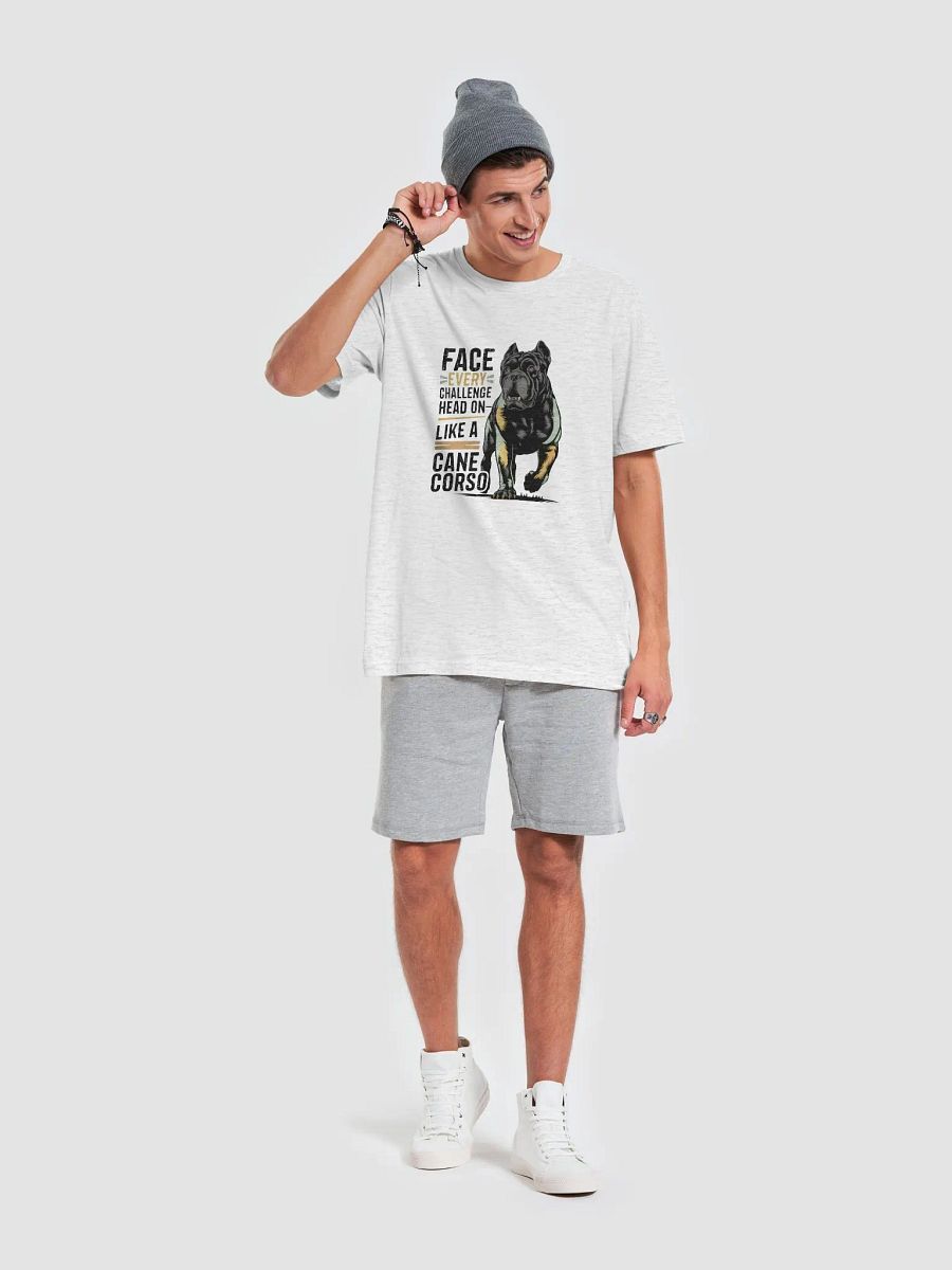 Face Every Challenge Head On Like a Cane Corso T-Shirt – Motivational Dog Lover Tee product image (4)