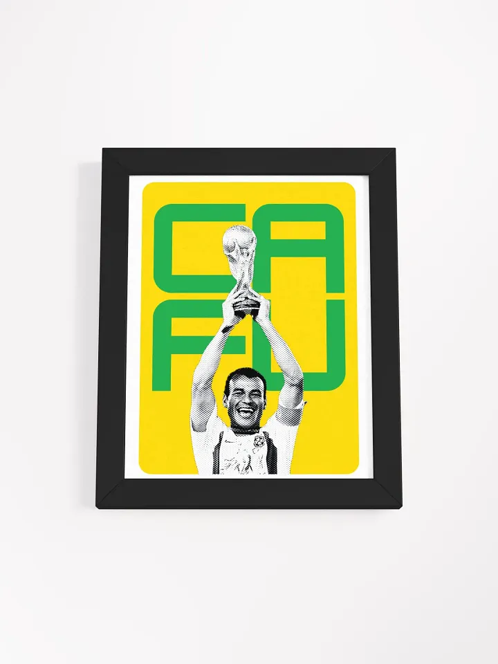 Cafu BW Brazil Name Art Framed Print product image (2)
