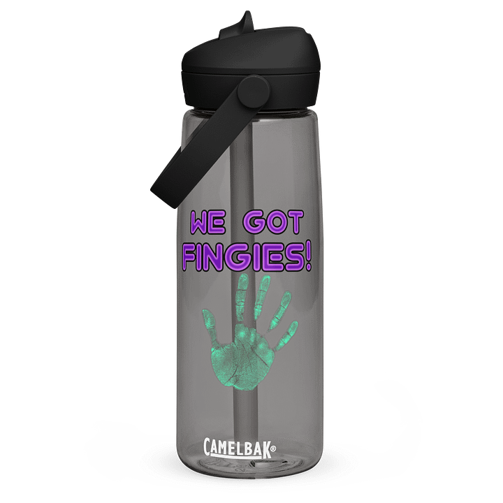 Funky Handprint Flip Straw Water Bottle product image (1)
