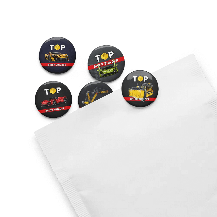 Top Brick Builder Set of Pin Buttons product image (5)