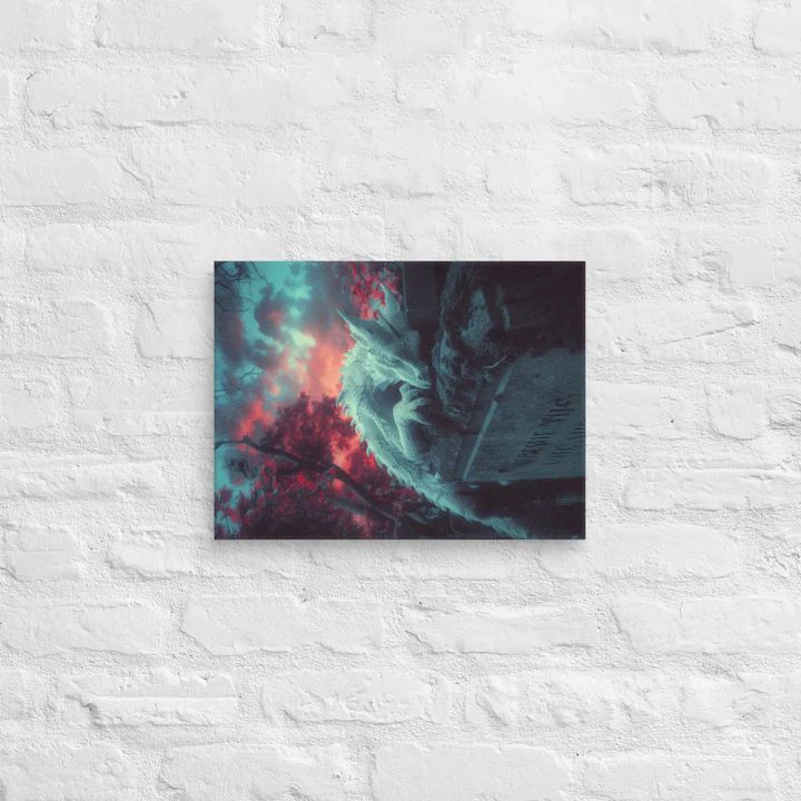 White dragon on a tomb - Canvas product image (2)