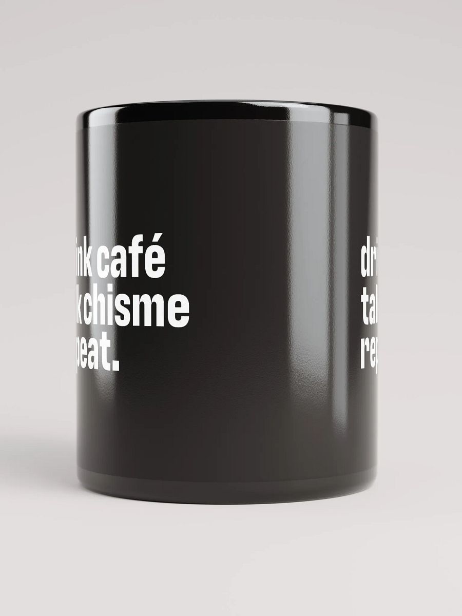 Drink café talk chisme Black Mug product image (5)