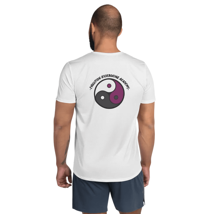Adult White Athletic T-Shirt product image (3)