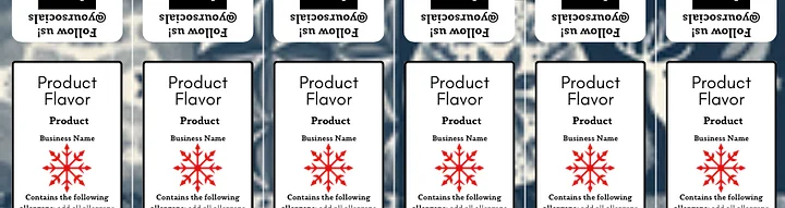 Midnight Snow Label Templates Bundle product image (2)