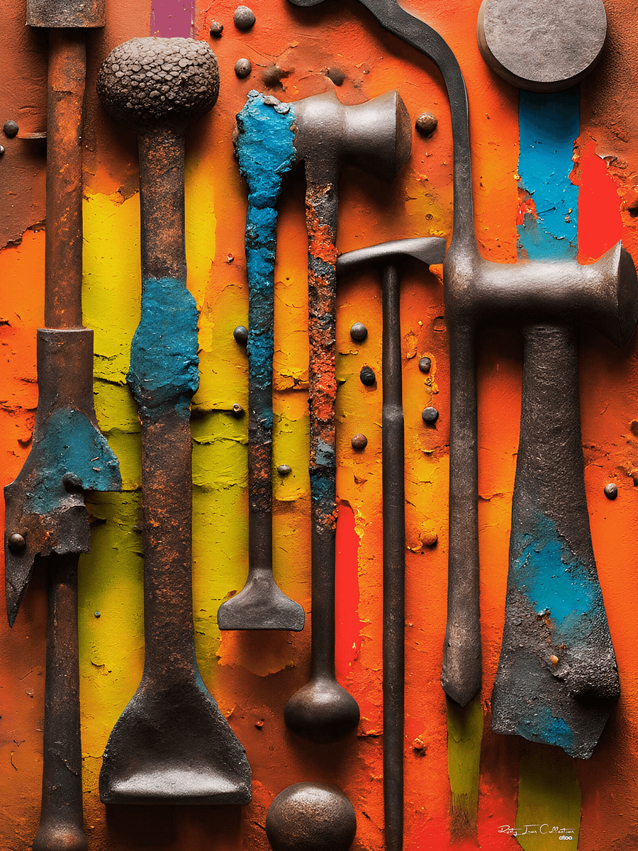 Industrial Rusted Metal Art | Unique Industrial Wall Decor product image (1)