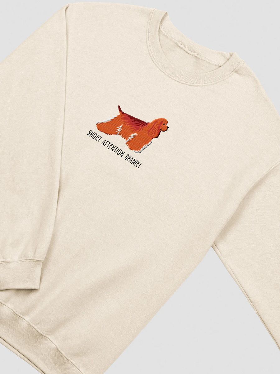 Short Attention Spaniel Sweatshirt (Embroidered) of an American Cocker Spaniel(Red) product image (15)