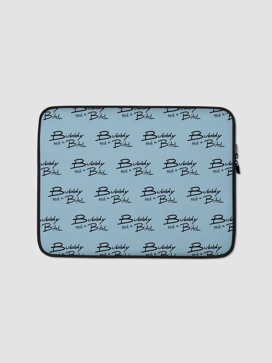 Bubbly and a B*tch blue laptop sleeve product image (1)