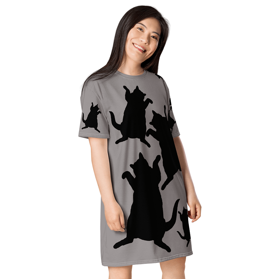 Childless Cat Ladies Run This Country Grey T-Shirt Dress product image (4)