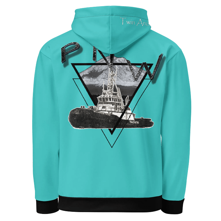 Turquoise Tug Millennium Triangle-Mt Raine- PNW Hoodie product image (1)