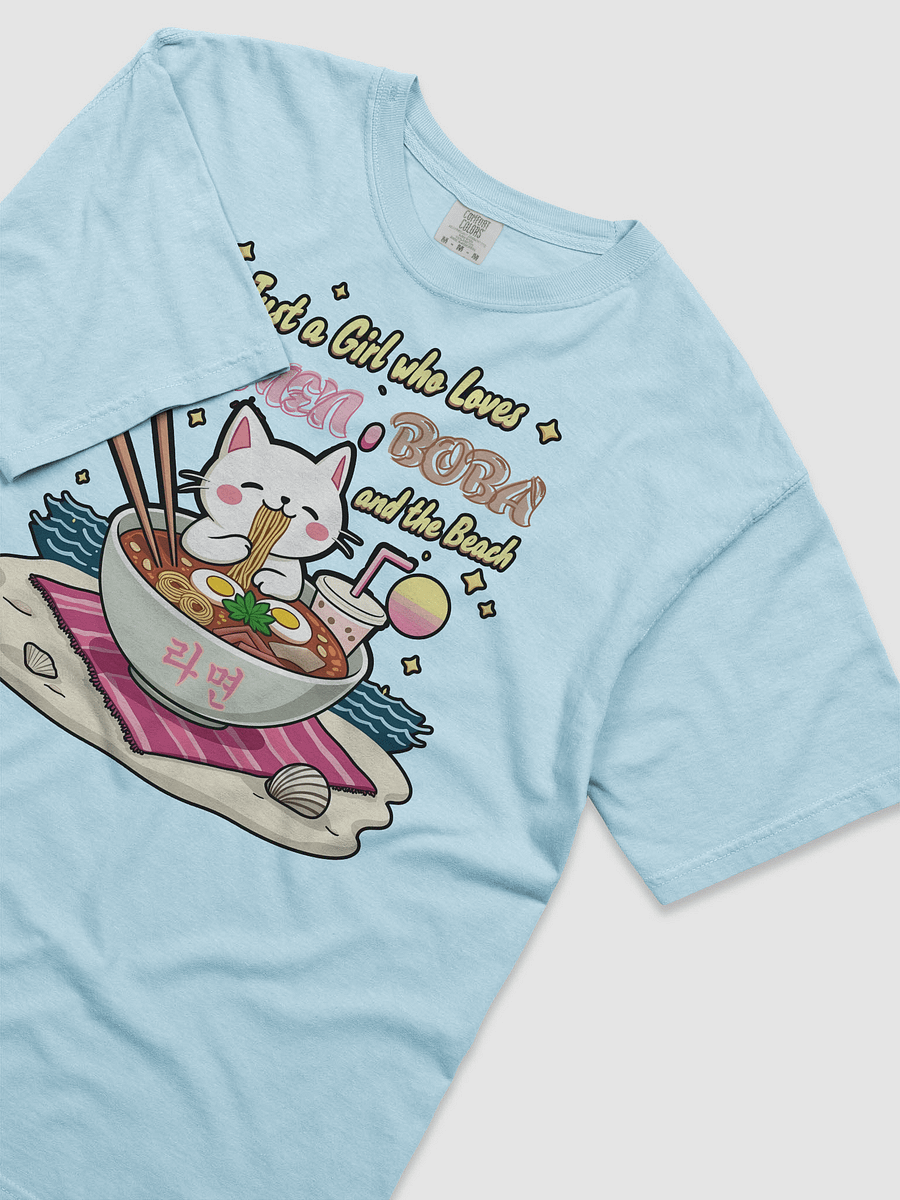Just a Girl who Loves Ramen, Boba, and the Beach T-Shirt product image (3)