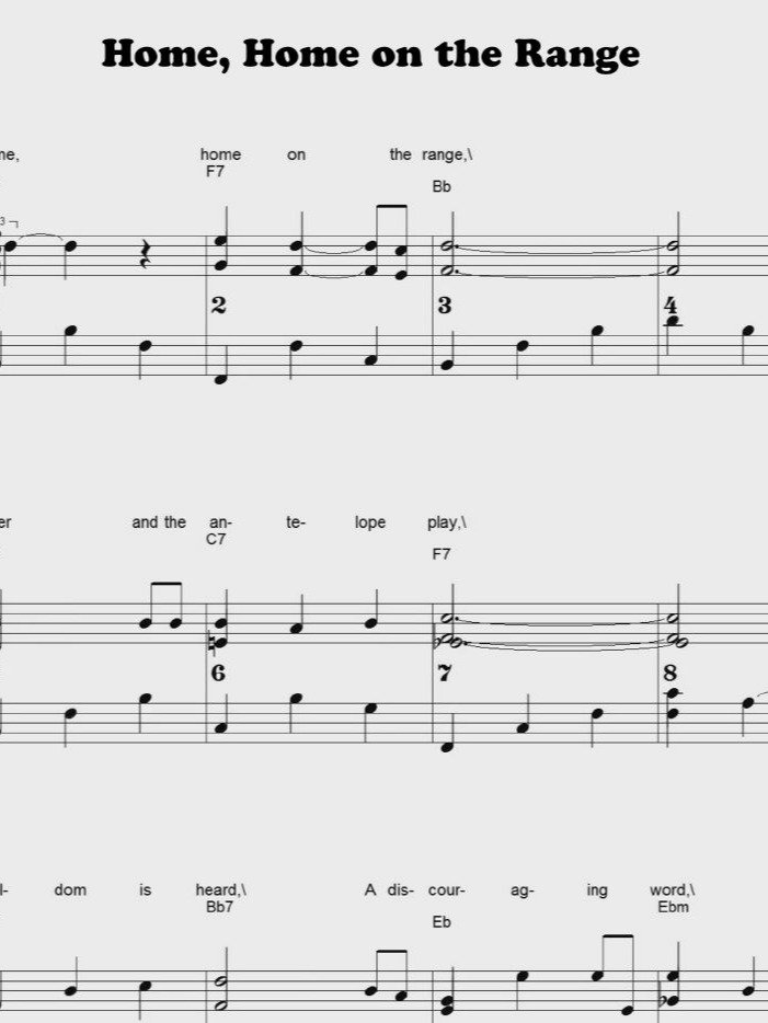 Home, Home on the Range - CS - Piano sheet music product image (1)