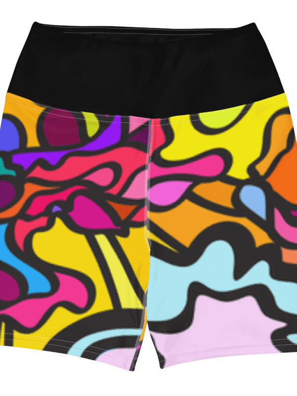 Vibrant Energy Yoga Shorts - Wave at Sunset product image (7)