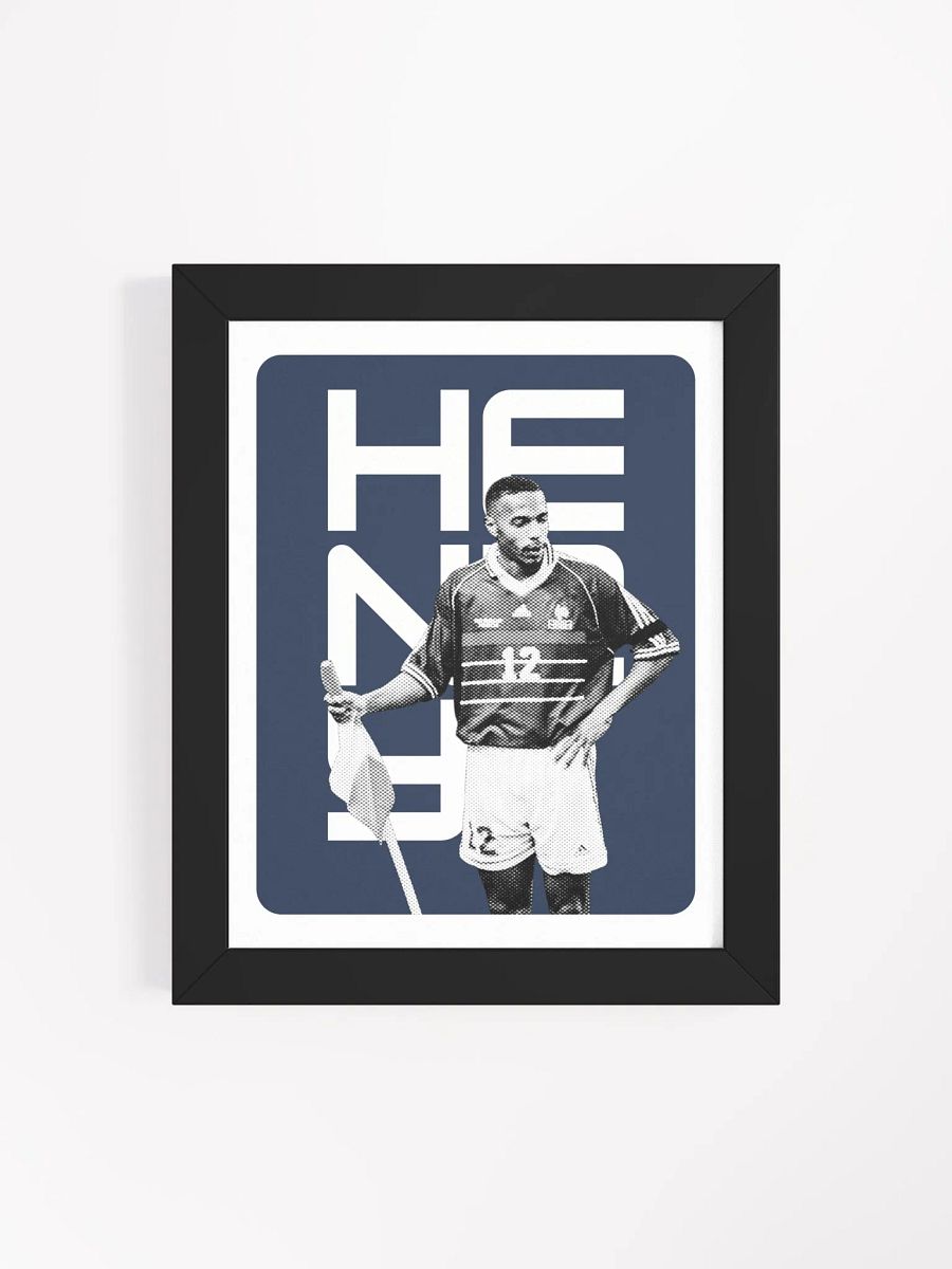 Thierry Henry BW France Name Art Framed Print product image (1)