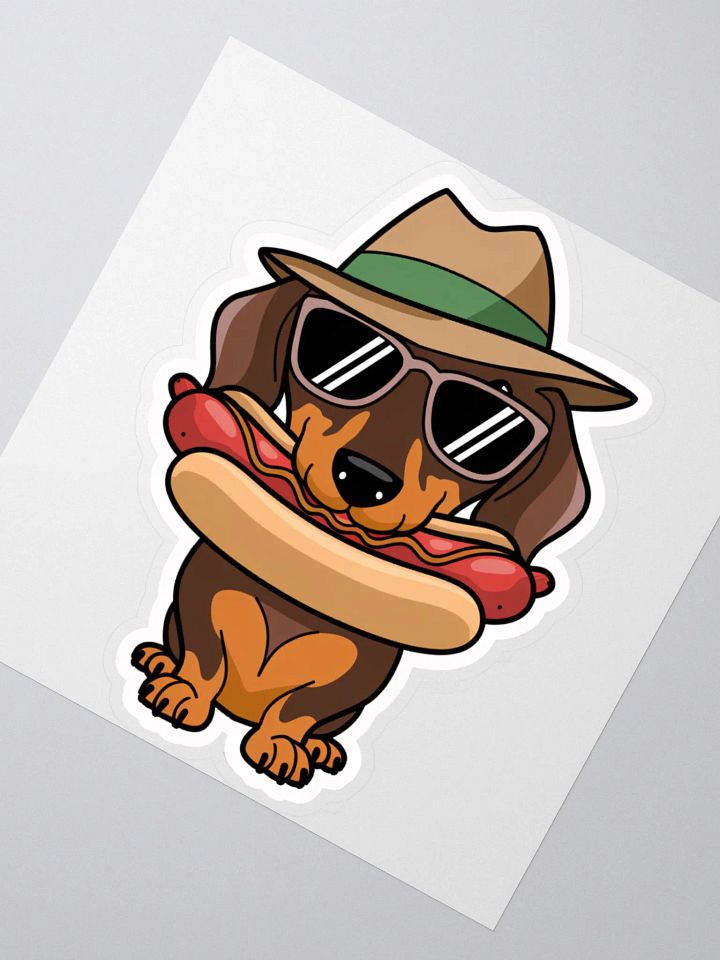 Hot Dog Dachshund Sticker – Cool Pup with a Hot Dog! product image (5)