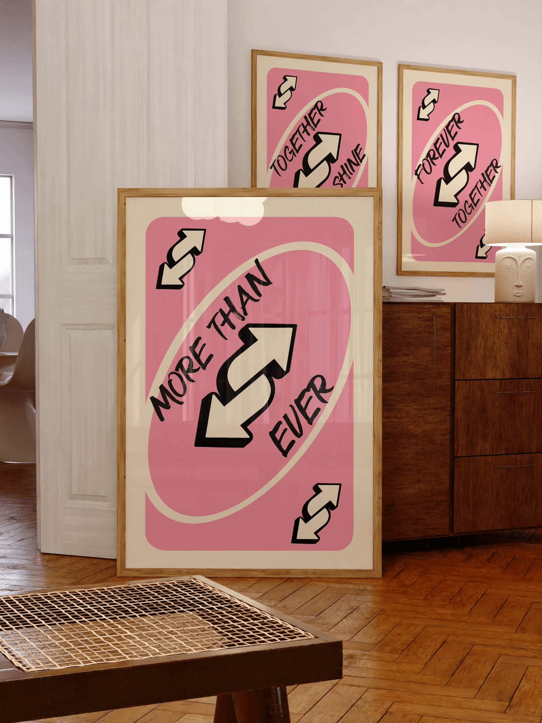 Forever Together Print Pink Retro Wall Art Printable product image (5)