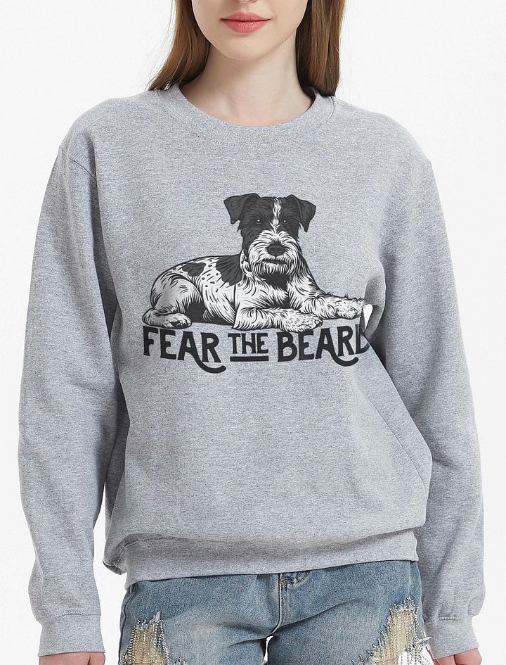 Fear the Beard Sweatshirt of a Schnauzer(Black & White Parti) | Funny Shirt for Bearded Dog Paw-rents product image (24)