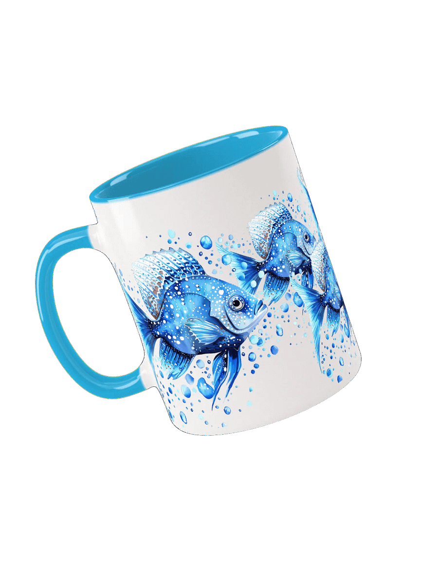 Shimmering Blue Fish Ceramic Mug product image (8)
