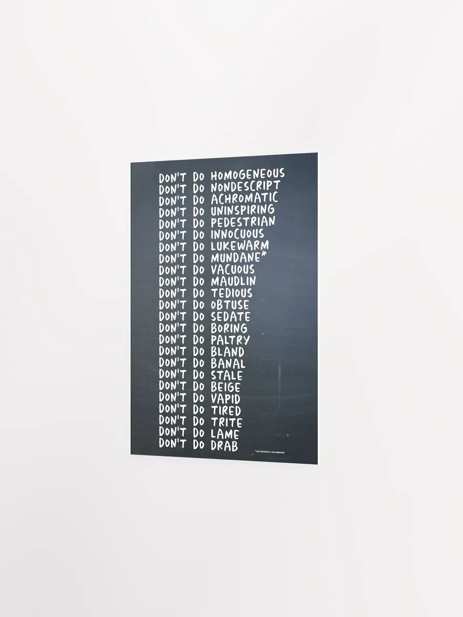 Mundane Series - justadandak.com [don't do / no colour / portrait] product image (2)