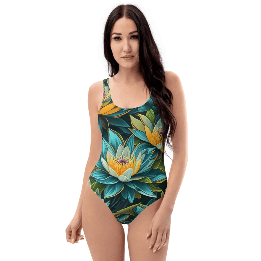 Lotus blue maillot/swim suit one piece product image (8)