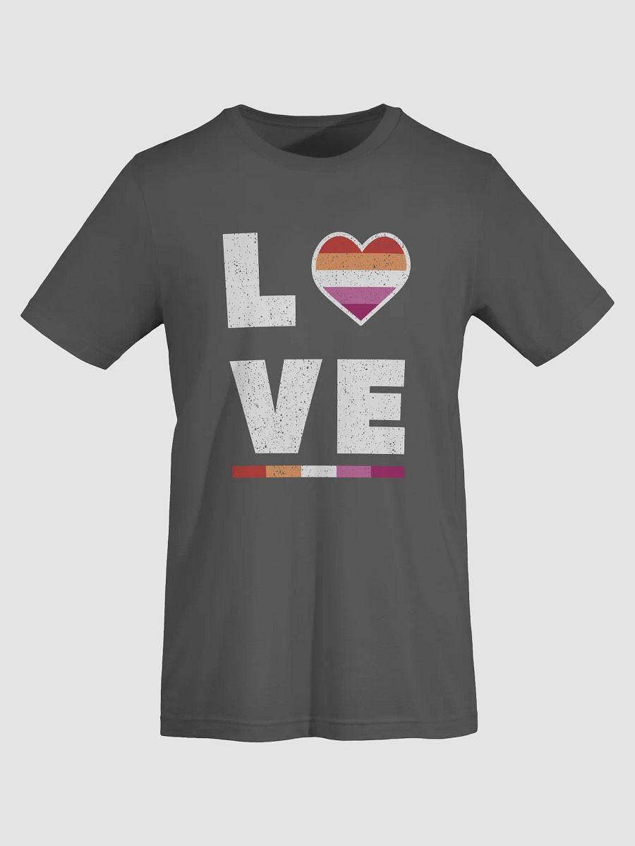LGBTQ Lesbian Pride Flag Distressed Grunge Love T-Shirt product image (24)