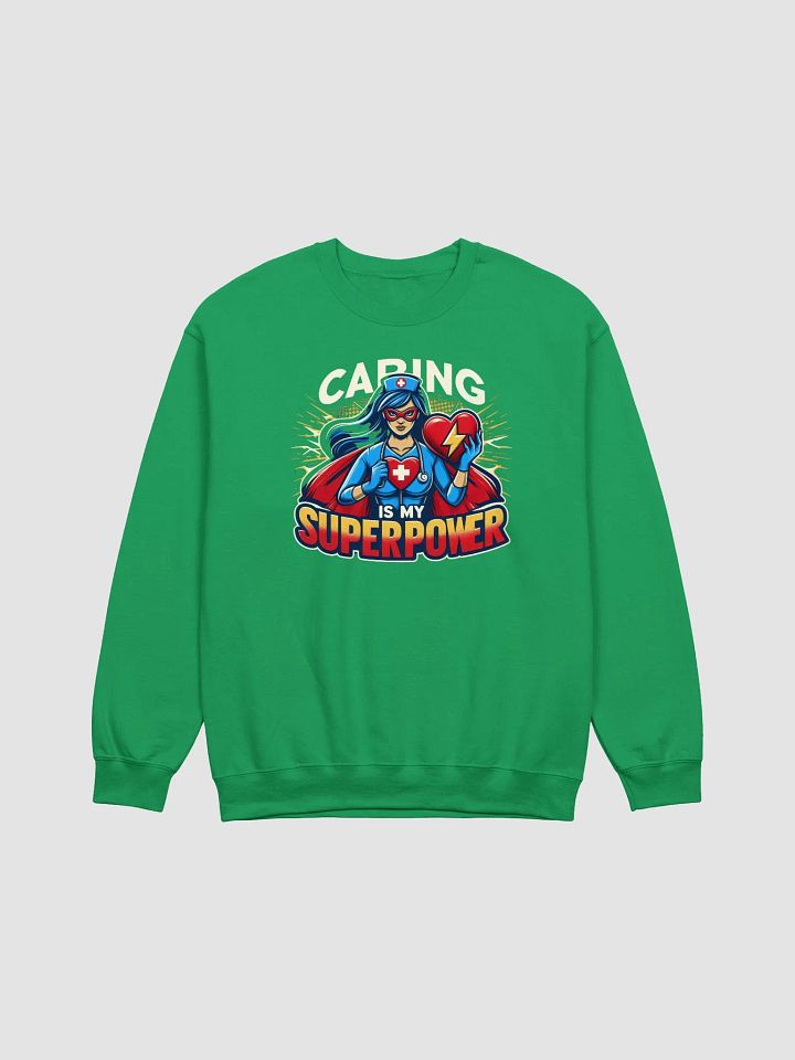 Caring Superhero Crewneck Sweatshirt product image (8)