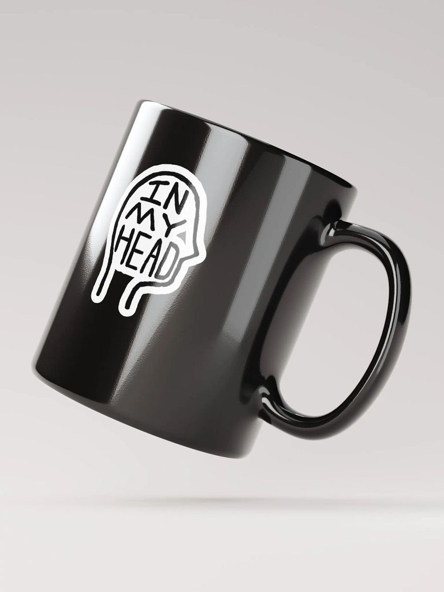 In My Head glossy black mug (bubble design) product image (5)
