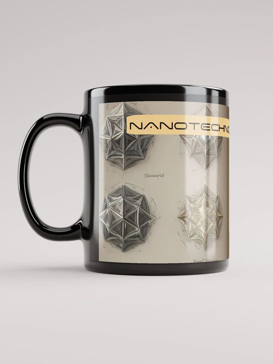 Black Ceramic Nanotechnology Mug - Science Lover Gift - Nanogold C - Gold nanoparticles product image (12)