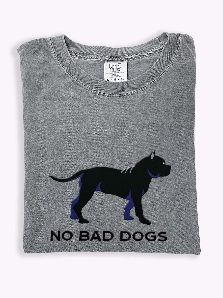 No Bad Dogs T-Shirt(Embroidered) of an American Bully(Black) product image (1)