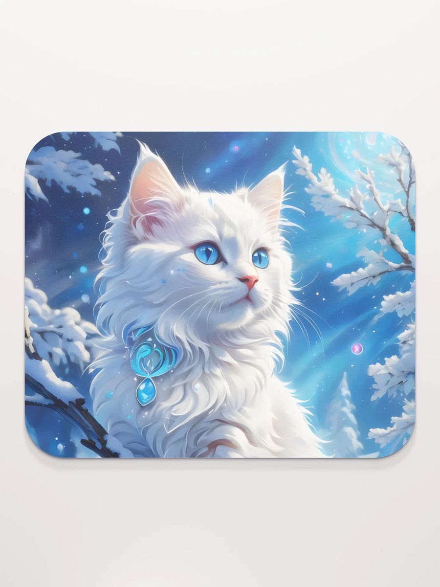 Blue-Eyed Kitten Winter Magic Mouse Pad product image (3)