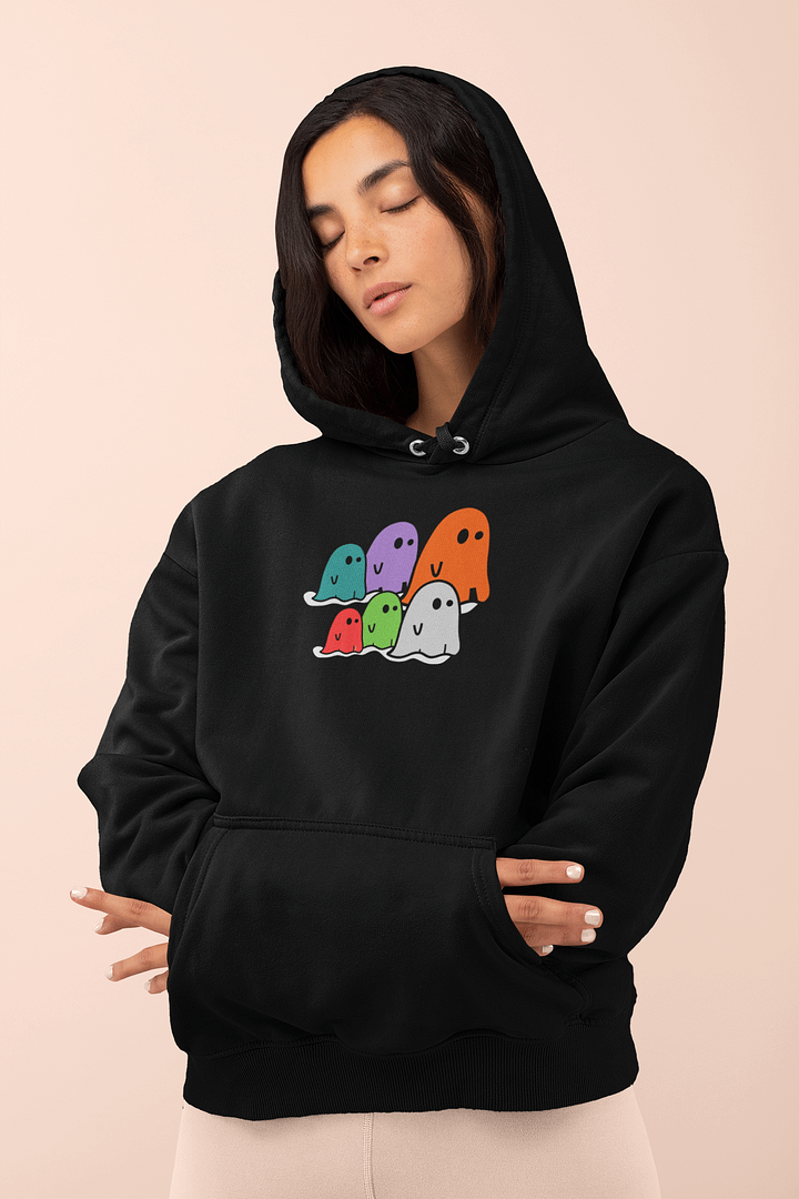 Whimsical Ghost Gang Halloween Premium Hoodie product image (1)
