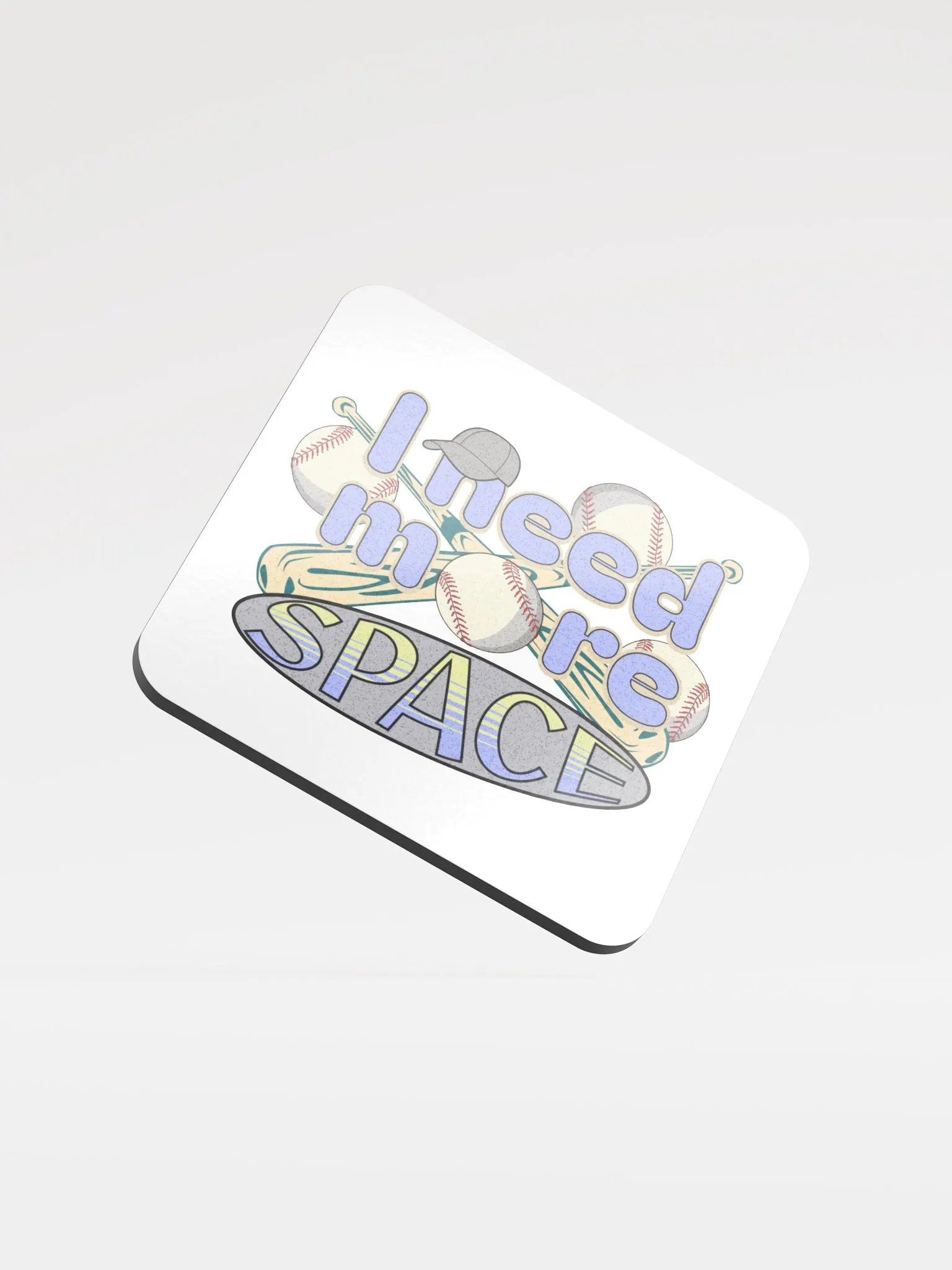 I Need More Space Baseball Swing into Style Coaster Set product image (2)